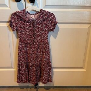 Girl 7-8 Floral Pink Kids Dress